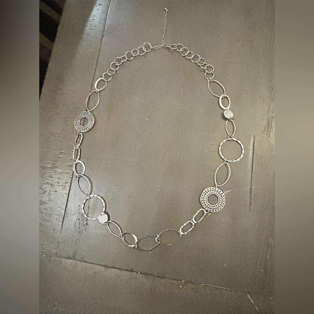 Silver chain belt 40”